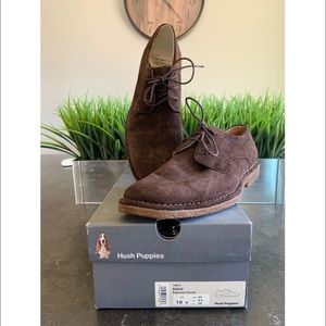 Mens Hush Puppies Astral Espresso Suede Shoes